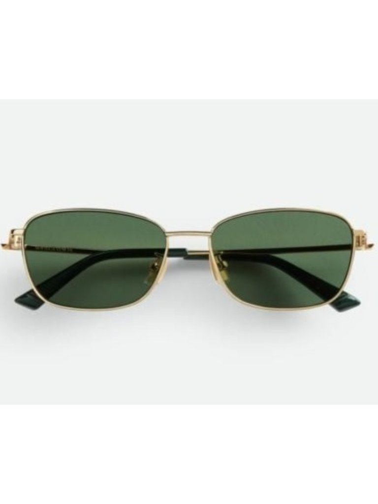 New Bottega Veneta Sunglasses Women Gold/Green Bv1300s 002